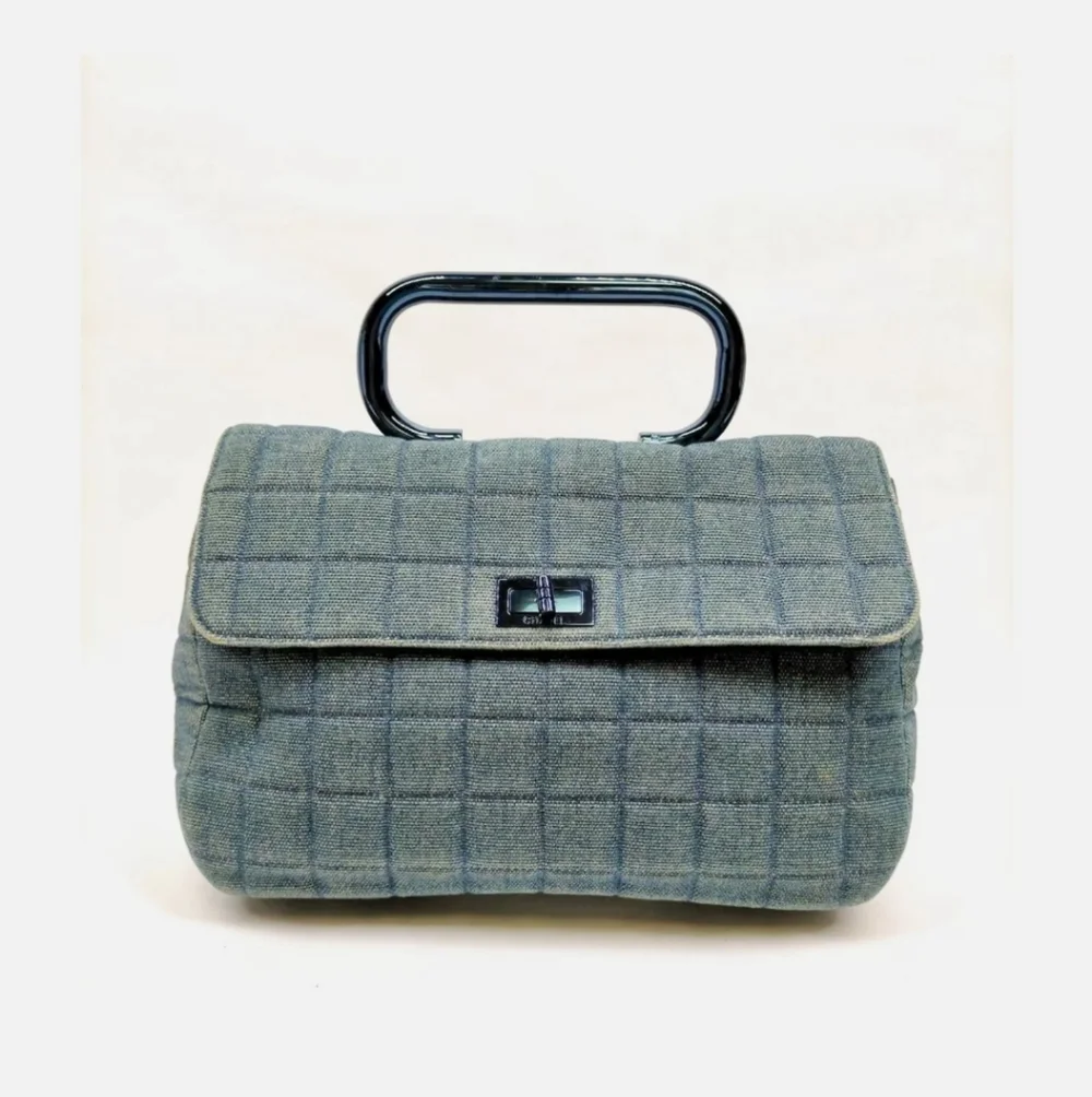 CHANEL Blue Denim Flap Handbag - Picture 1 of 10
